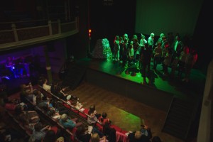 Group perfoming on stage